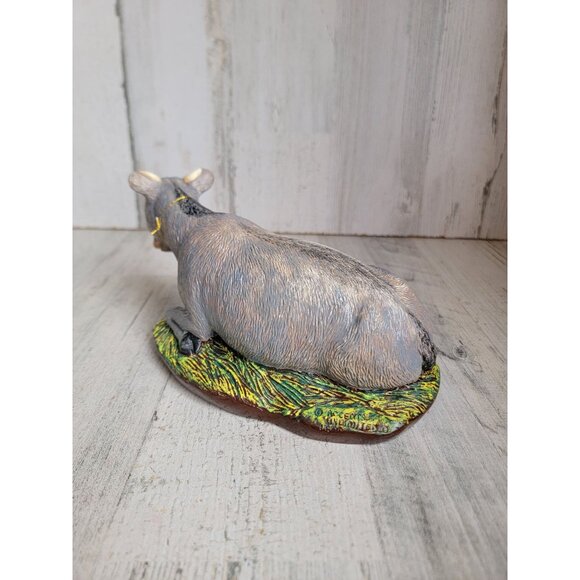 Vintage plaster cow Nativity scene Xmas home decor unique - Picture 5 of 7